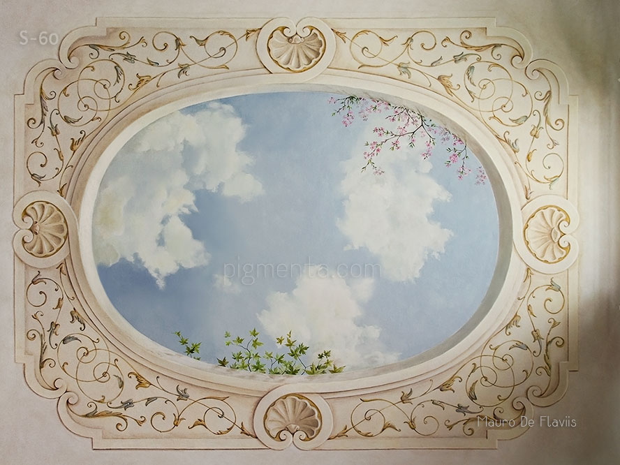 clouds ceiling painted