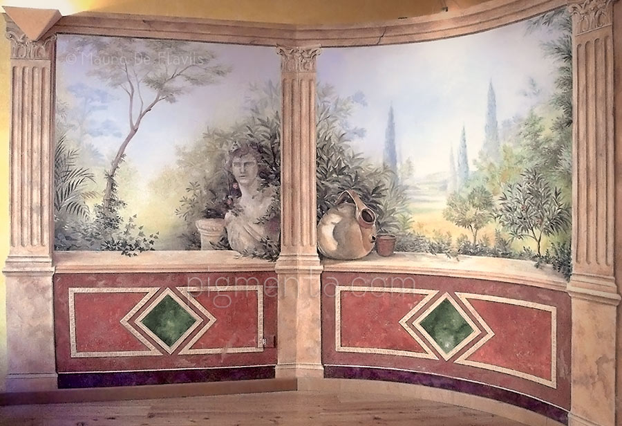Roman landscape mural