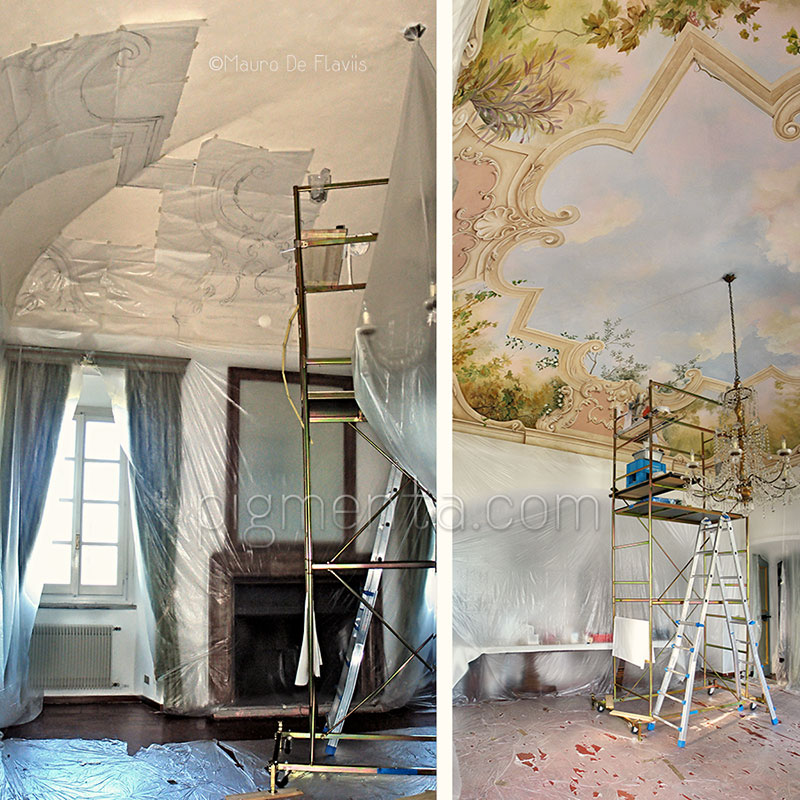 ceiling painting process