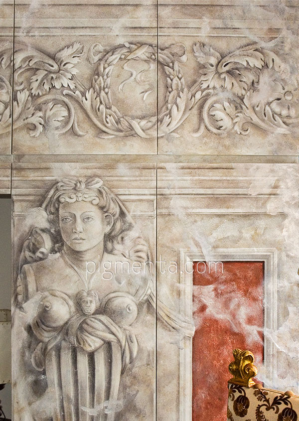 fresque Renaissance sur les portes