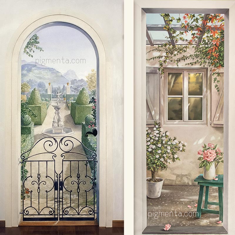 exemples de portes peintes
