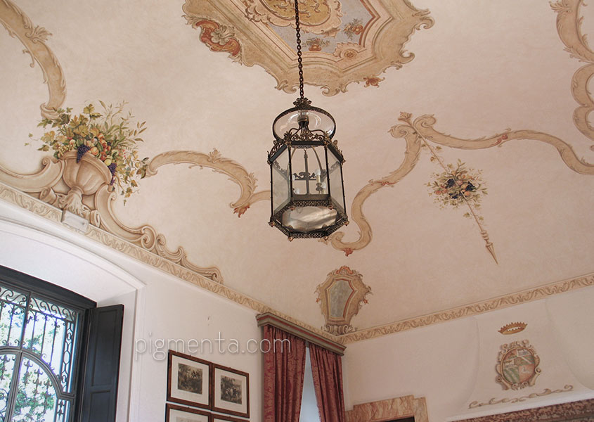 soffitti antichi dipinti con decorazioni ex novo. Pigmenta Milano